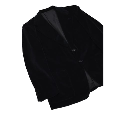 1970s RENOMA PARIS Navy Velvet Tailored Jacket