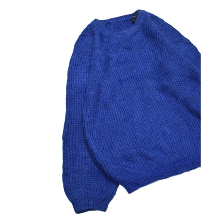 Blue Mohair Knit Sweater
