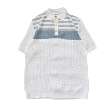 EURO Vintage Border Mesh Knit Polo