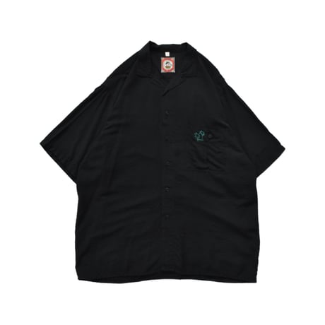 Embroidery Palm Open Collar S/S Shirt