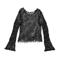 Silver Beaded Mesh Top