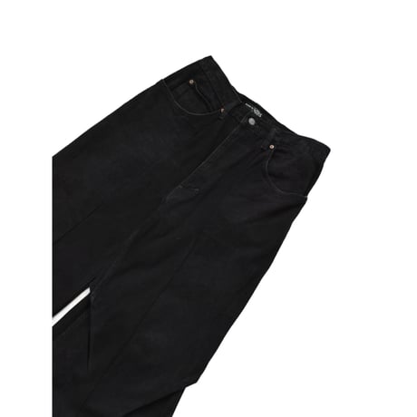 "Remake by VERS" Asymmetric Tuck Denim Trousers