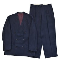 1990s NAVY Stripe Double Breasted SET-UP