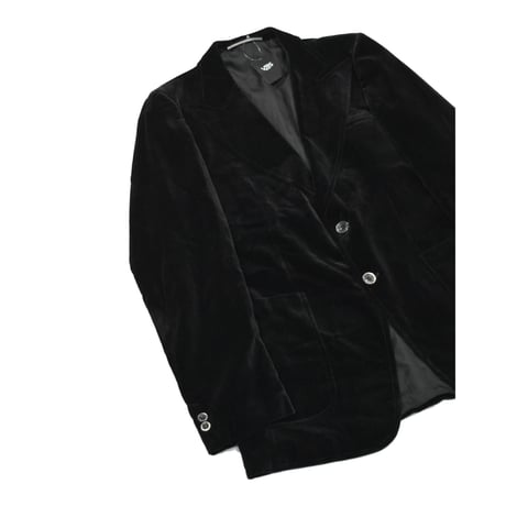 1980s German Vintage Black Velvet Tailored Jacket