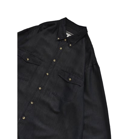 Charcoal Black Button-Down Double Pocket Shirt