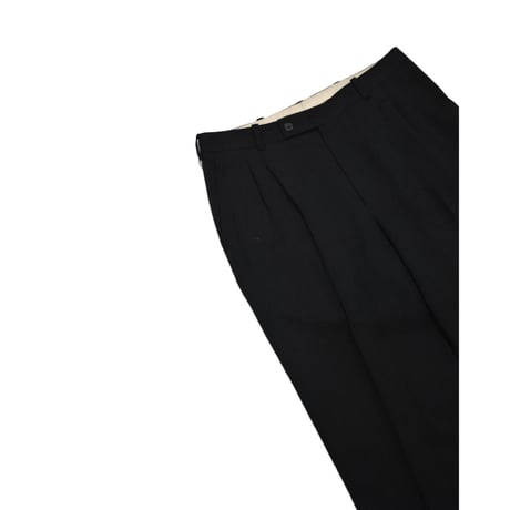 Vintage Two Tuck Black Wide Slacks
