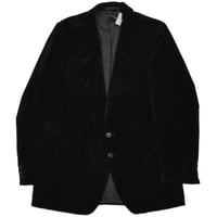 1980s DDR VEB Vintage Black Velvet Tailored Jacket