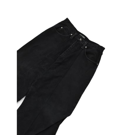 "Remake by VERS" Asymmetric Tuck Denim Trousers