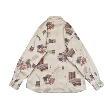 Vintage Waffle Abstract Design L/S Shirt