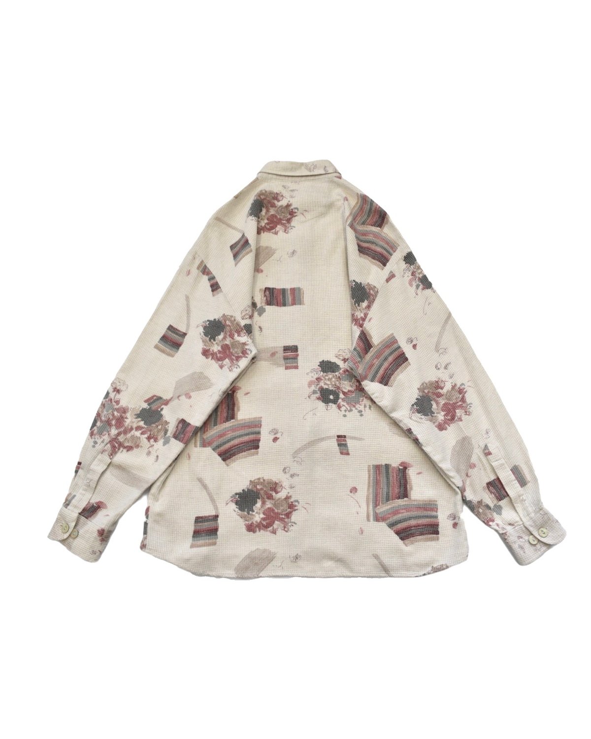 わっふる様 Vintage Waffle Abstract Design L/S Shirt | 水戸 古