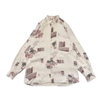 Vintage Waffle Abstract Design L/S Shirt