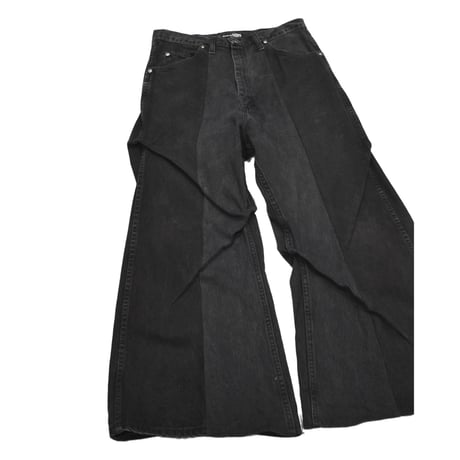 "Remake by VERS" Asymmetric Tuck Denim Trousers