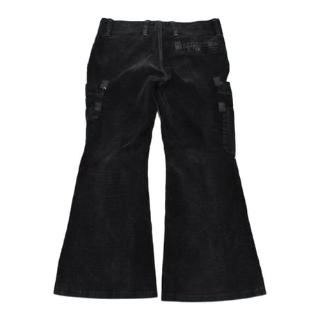 German Double Zip Corduroy Flare Logger Pants