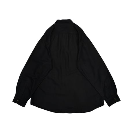 Charcoal Black Button-Down Double Pocket Shirt