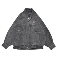Washed Design Blouson Jacket