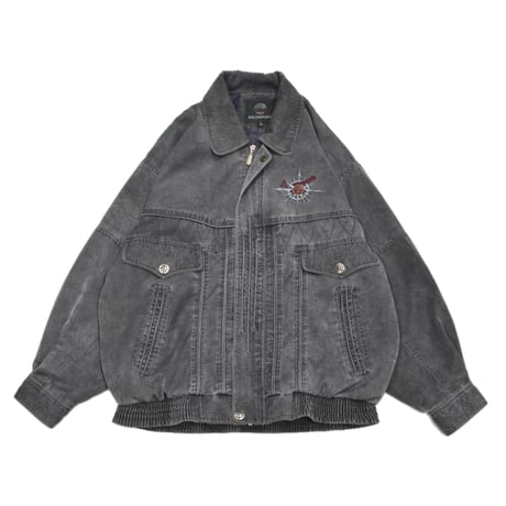 Washed Design Blouson Jacket