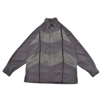 Wave Panel Braid Design L/S Shirt