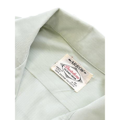 70's ARROW Dacron Open Collar S/S Shirt