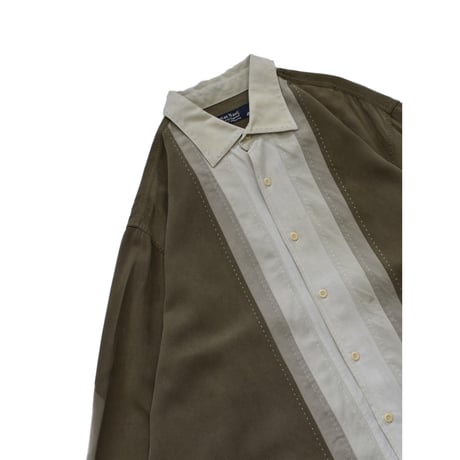 Two Tone Stitch Design L/S Shirt