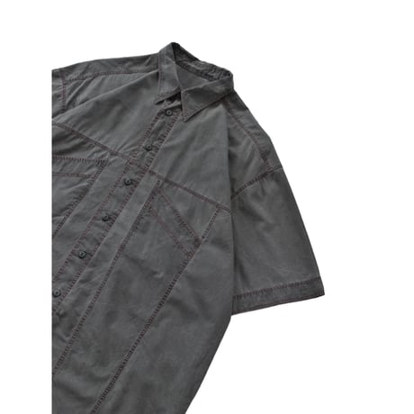Vintage Contrast Stitch Panel Shirt