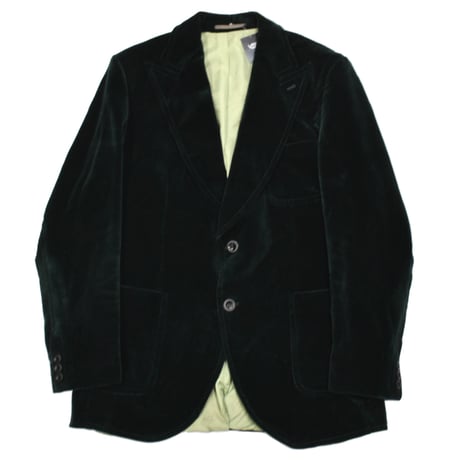 1970s German Vintage Green Velvet Tailored Jacket