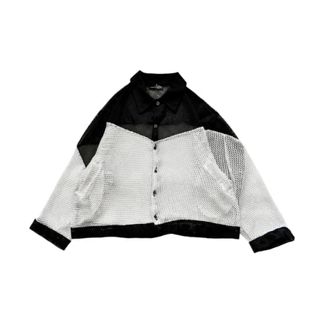 "Remake by VERS" Reconstructed Mesh Shirt Jacket