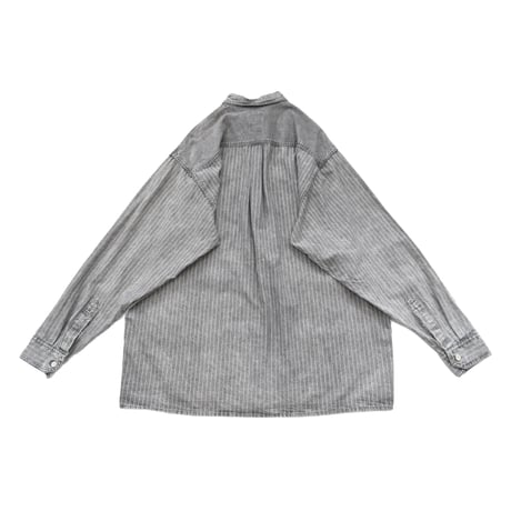 Washed Black Stripe Western L/S Shirt