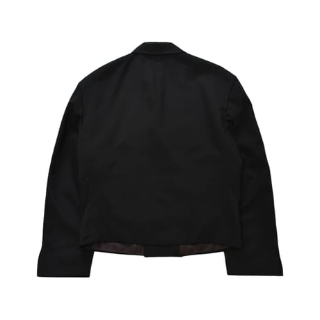 Pleated Design Cropped Tailored Jacket