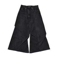"Remake by VERS" Asymmetric Tuck Denim Trousers