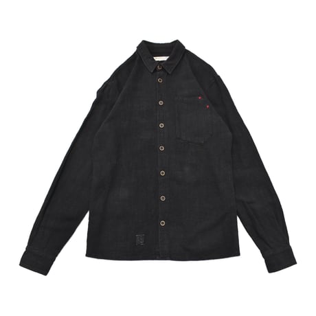 Anerkjendt Black Textured Design L/S Shirt