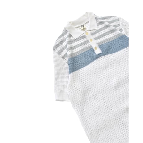 EURO Vintage Border Mesh Knit Polo
