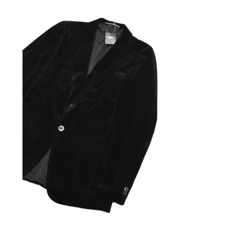 1980s German Vintage Black Velvet Tailored Jacket