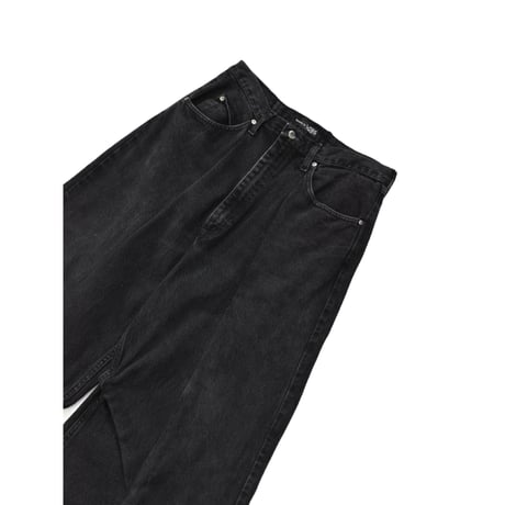 "Remake by VERS" Asymmetric Tuck Denim Trousers