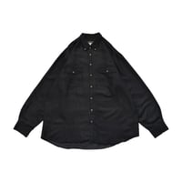 Charcoal Black Button-Down Double Pocket Shirt