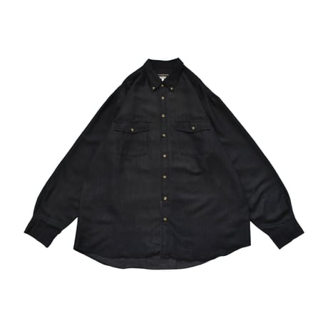 Charcoal Black Button-Down Double Pocket Shirt