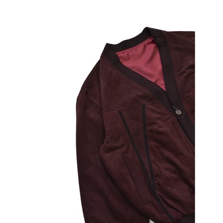 Contrast Stitch Suede Touch Blouson