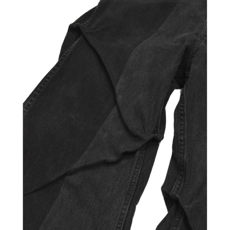 "Remake by VERS" Asymmetric Tuck Denim Trousers