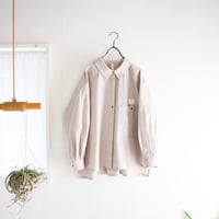 pleats pocket shirt (pink beige stripe)