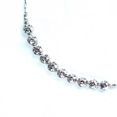 0.30ct　良質天然ダイヤモンド　PT950　ラインネックレス