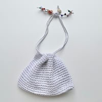 ciansumi / waxed cotton w/beads 長方形・横 (大）