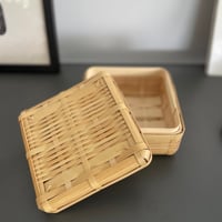 竹のお弁当かご （正方形）