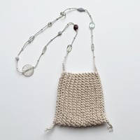 ciansumi / Cotton twin w/beads Bag ポシェット（大）