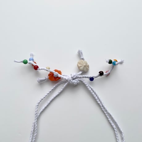 ciansumi / waxed cotton w/beads 長方形・横 (大）