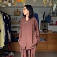 T.yamai paris / リラックスシルク開襟シャツ