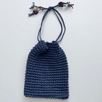ciansumi / waxed cotton w/beads 長方形・縦