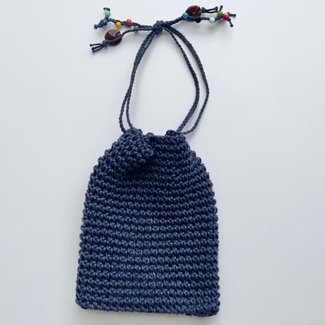ciansumi / waxed cotton w/beads 長方形・縦