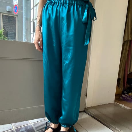 Tabrik / C/Silk satin string pants