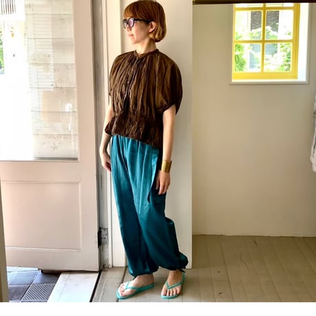 Tabrik / C/Silk satin string pants