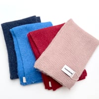 TANGERINE / WOOL-KNIT SCARF