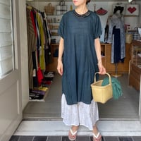 Tabrik / Khadi neck beads OP（濃泥藍）
